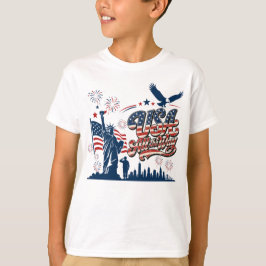 USA helemaal - Patriottische Onafhankelijkheidsdag T-shirt