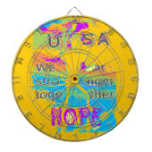 USA Hillary Hope Stronger Samen Dartbord (Voorkant)