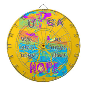 USA Hillary Hope Stronger Samen Dartbord