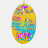USA Hillary Hope Stronger Samen Keramisch Ornament (Links)