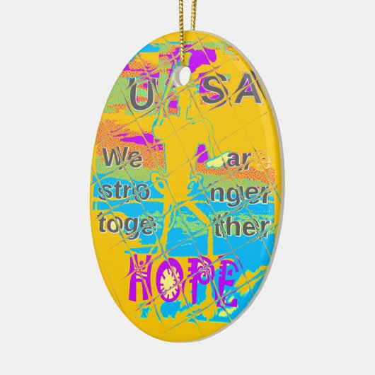 USA Hillary Hope Stronger Samen Keramisch Ornament (Links)