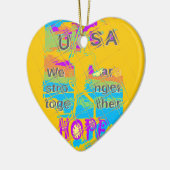 USA Hillary Hope Stronger Samen Keramisch Ornament (Links)