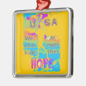 USA Hillary Hope Stronger Samen Metalen Ornament (Links)