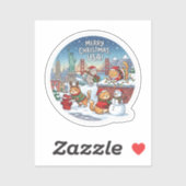 USA Holiday Cats – Cute Meowy Christmas Sticker (Vel)