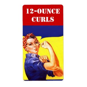 USA Homebrew Label Rosie 12 Ounce Oz Curls