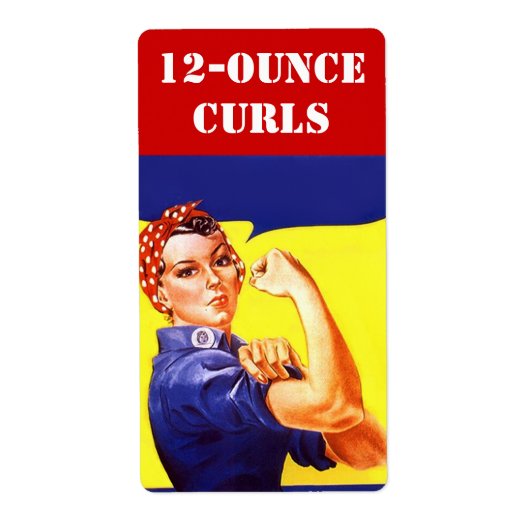  USA Homebrew Label Rosie 12 Ounce Oz Curls (Voorkant)