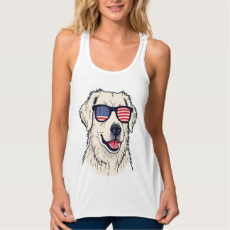 USA hondenliefhebber - Coole pup met zonnebril met Tanktop
