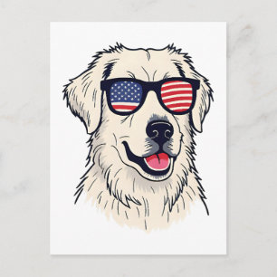 USA-hondliefhebber - Coole Pup met Amerikaanse Vla Briefkaart