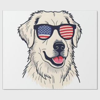 USA-hondliefhebber - Coole Pup met Amerikaanse Vla Cadeaupapier
