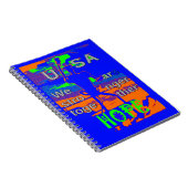 USA Hoop: Sterker Samen Eenheidskunst Notitieboek (Rechterzijde)