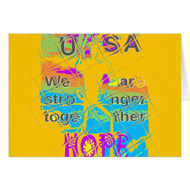 USA Hope: Kleurrijk gestructureerd ontwerp (Voorkant Horizontaal)