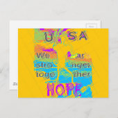 USA Hope: Kleurrijk gestructureerd ontwerp Briefkaart (Voorkant / Achterkant)