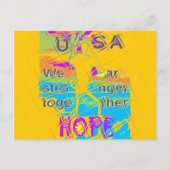 USA Hope: Kleurrijk gestructureerd ontwerp Briefkaart (Voorkant)