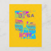 USA Hope: Kleurrijk gestructureerd ontwerp Briefkaart (Voorkant)