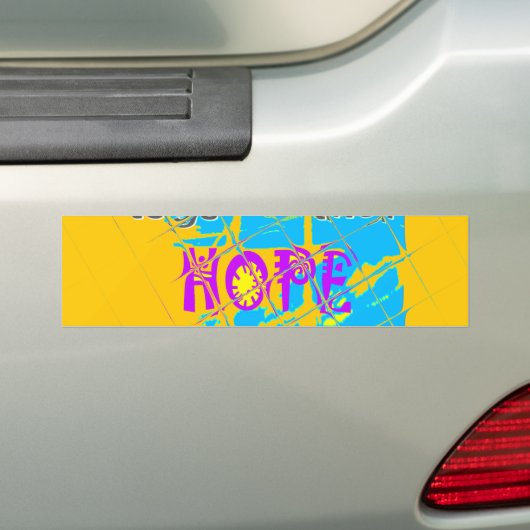 USA Hope: Kleurrijk gestructureerd ontwerp Bumpersticker (Op auto)