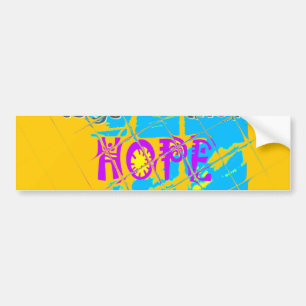 USA Hope: Kleurrijk gestructureerd ontwerp Bumpersticker
