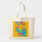 USA Hope: Kleurrijk gestructureerd ontwerp Grote Tote Bag (Voorkant)