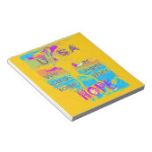 USA Hope: Kleurrijk gestructureerd ontwerp Notitieblok (Schuin)