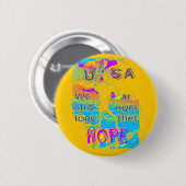 USA Hope: Kleurrijk gestructureerd ontwerp Ronde Button 5,7 Cm (Voorkant /achterkant)