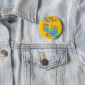 USA Hope: Kleurrijk gestructureerd ontwerp Ronde Button 5,7 Cm (In situ)