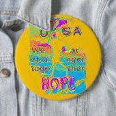 USA Hope: Kleurrijk gestructureerd ontwerp Ronde Button 6,0 Cm (In situ)