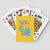 USA Hope: Kleurrijk gestructureerd ontwerp Speelkaarten (Achterkant)