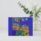 USA Hope Message Art Print Briefkaart (Staand voorkant)