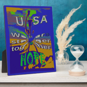 USA Hope Message Art Print Fotoplaat