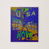 USA Hope Message Art Print Legpuzzel (Verticaal)