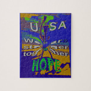 USA Hope Message Art Print Legpuzzel