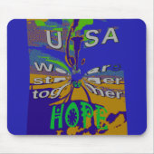 USA Hope Message Art Print Muismat (Voorkant)