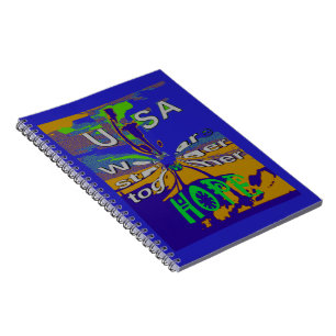 USA Hope Message Art Print Notitieboek