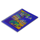 USA Hope Message Art Print Notitieboek (Linkerzijde)
