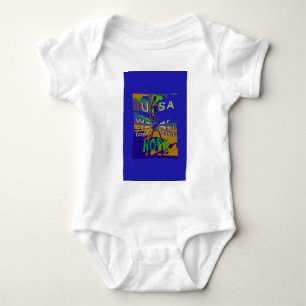 USA Hope Message Art Print Romper