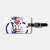 USA Hope Mooie Verbazingwekkende Nationale Vlag On Bagagelabel (Voorkant horizontaal)