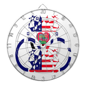 USA Hope Mooie Verbazingwekkende Nationale Vlag On Dartbord