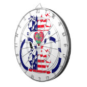 USA Hope Mooie Verbazingwekkende Nationale Vlag On Dartbord (Voorkant Rechts)