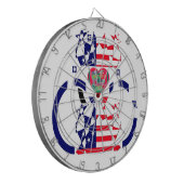 USA Hope Mooie Verbazingwekkende Nationale Vlag On Dartbord (Voorkant Links)