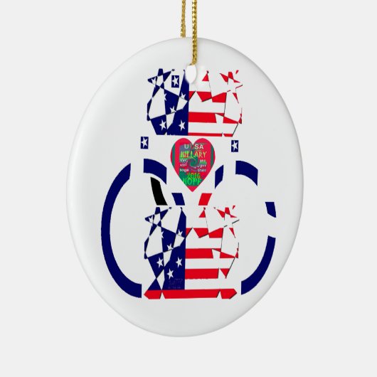 USA Hope Mooie Verbazingwekkende Nationale Vlag On Keramisch Ornament (Rechts)