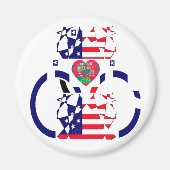 USA Hope Mooie Verbazingwekkende Nationale Vlag On Magneet (Voorkant)