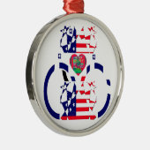 USA Hope Mooie Verbazingwekkende Nationale Vlag On Metalen Ornament (Rechts)