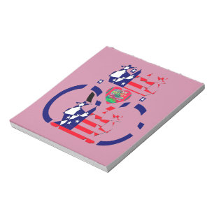 USA Hope Mooie Verbazingwekkende Nationale Vlag On Notitieblok