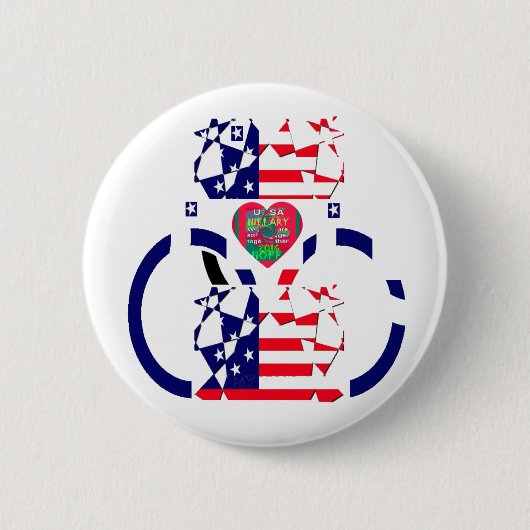 USA Hope Mooie Verbazingwekkende Nationale Vlag On Ronde Button 5,7 Cm (Voorkant)