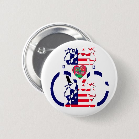 USA Hope Mooie Verbazingwekkende Nationale Vlag On Ronde Button 5,7 Cm (Voorkant /achterkant)