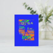 USA Hope: samen sterker patriottisch design Briefkaart (Staand voorkant)