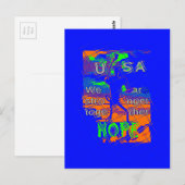 USA Hope: samen sterker patriottisch design Briefkaart (Voorkant / Achterkant)