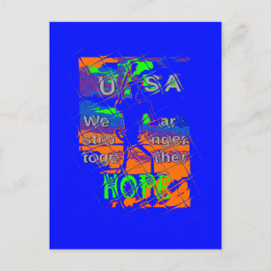 USA Hope: samen sterker patriottisch design Briefkaart