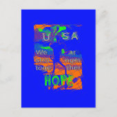 USA Hope: samen sterker patriottisch design Briefkaart (Voorkant)