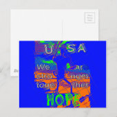 USA Hope: samen sterker patriottisch design Briefkaart (Voorkant / Achterkant)