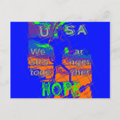 USA Hope: samen sterker patriottisch design Briefkaart (Voorkant)